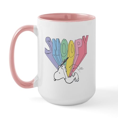 White/Pink Inside - Snoopy Rainbow Mugs