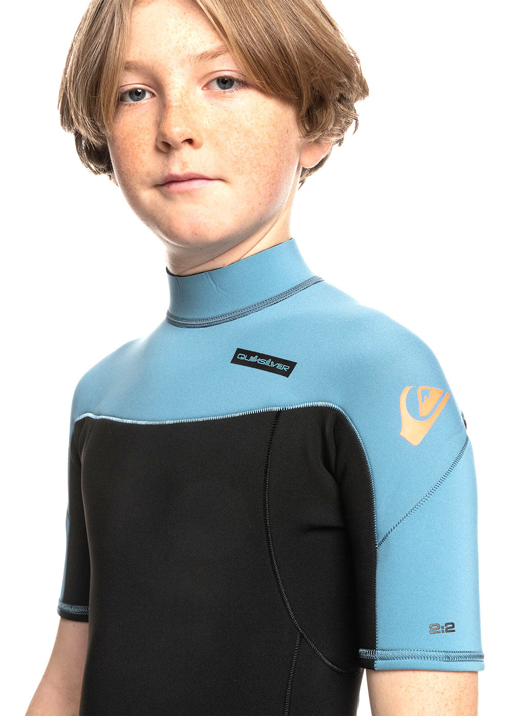 Quiksilver Boys 2mm Short Sleeve Back Zip Spring Wetsuit - Kids Surfing & Swimming Gear for Beach, Pool & Water Sports Activities