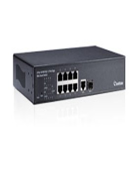 Geovision GV-POE0801 8 Port PoE Switch with 2 Gigabit Uplink Ports - 140-POE0801-G02 Model for IP Camera Systems & Home Network Setup