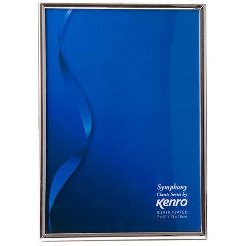 Kenro Symphony Classic 6x4 Silver Picture Frame - Elegant Home & Office Decor for Photos, Artwork, and Certificates