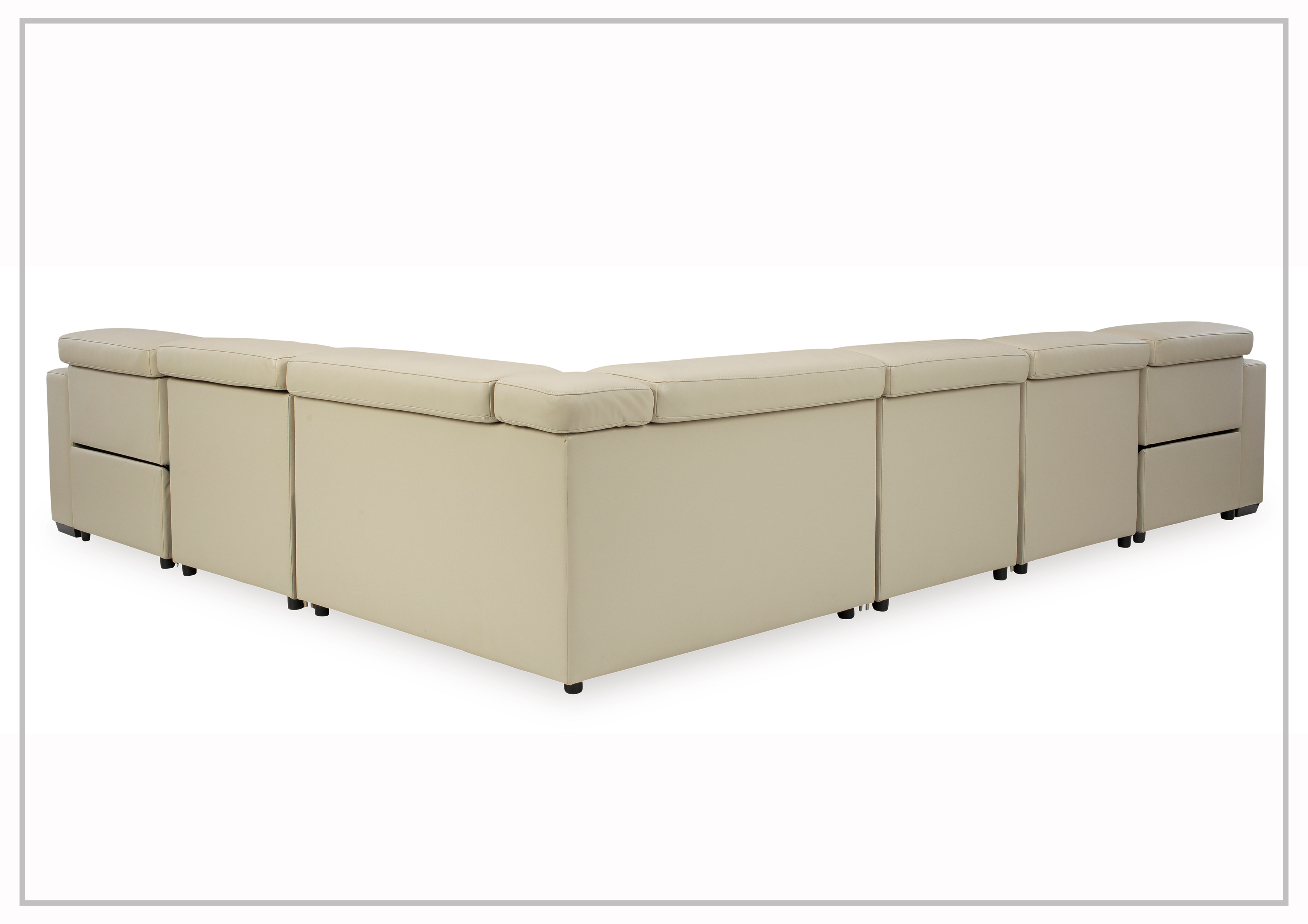 Gio Italia Titan 5-Seater Power Reclining Sectional Sofa - Modern L-Shaped Leather Living Room Couch with USB Charging Ports | Perfect for Family Movie Nights & Home Theater Lounging