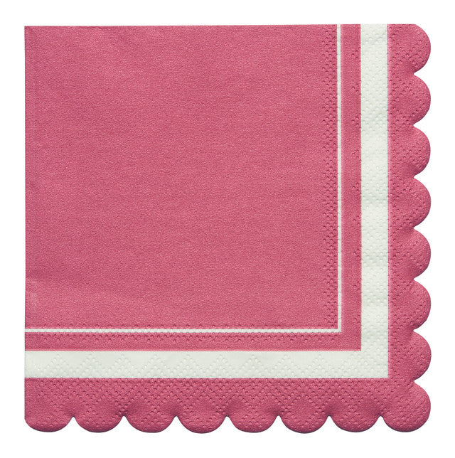 Premium Cocktail Napkins with Scalloped Edge - 20-Pack, Berry Design - Perfect for Parties, Weddings, and Home Entertaining