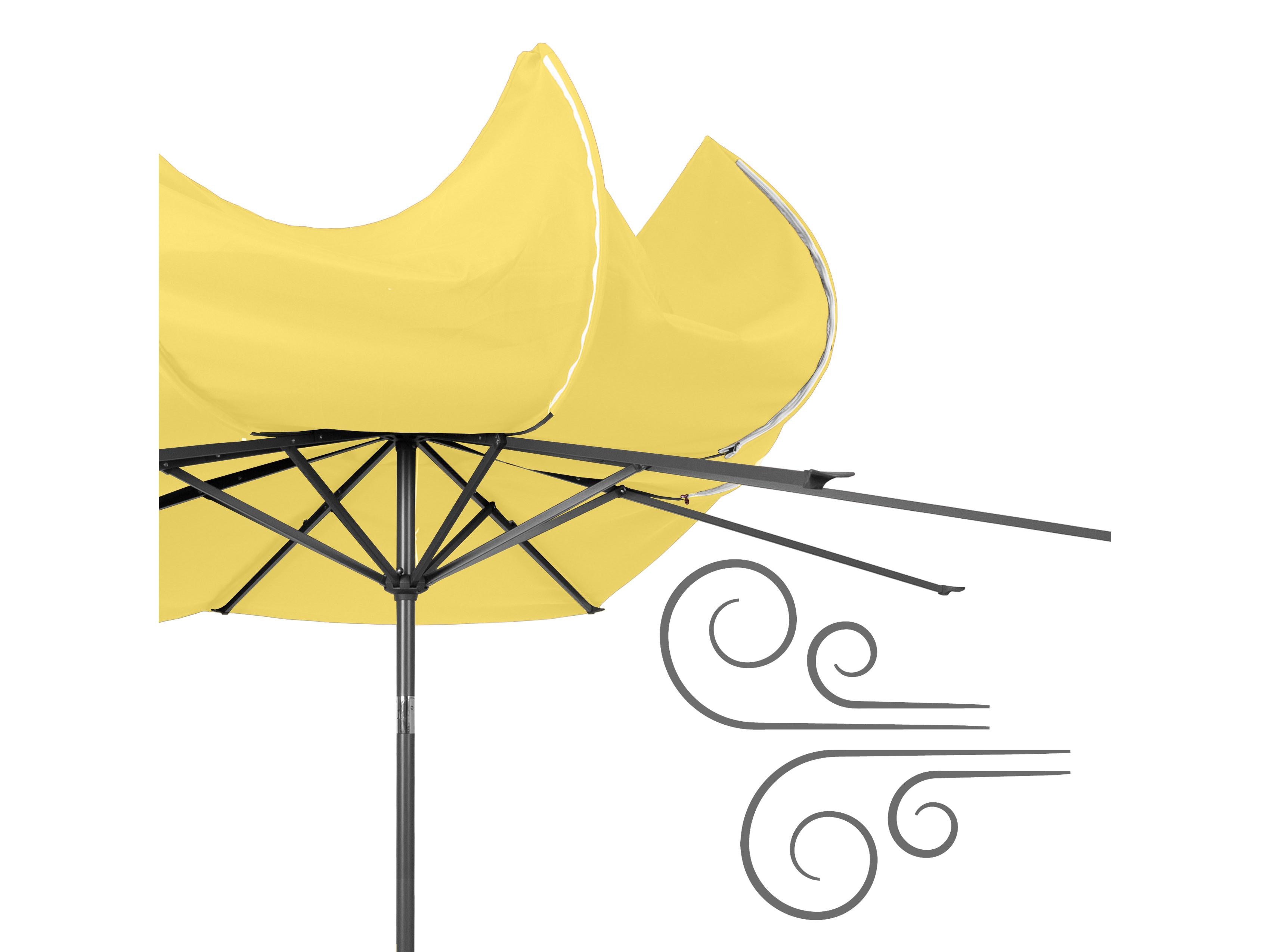 10ft Wind Resistant Yellow Outdoor Patio Umbrella - Perfect for Poolside, Backyard, and Beach Relaxation
