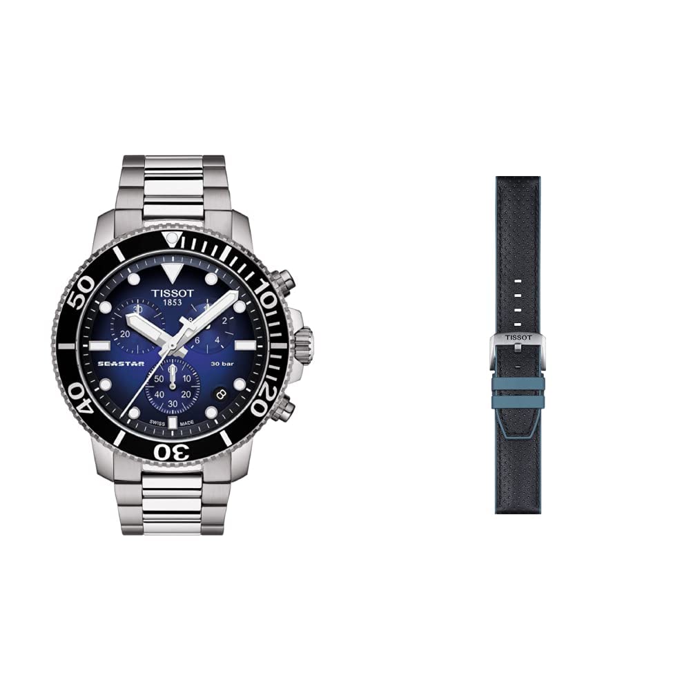 Tissot Men's Seastar Ceramic Sport Watch - Waterproof Diving Chronograph for Swimming, Snorkeling & Outdoor Activities