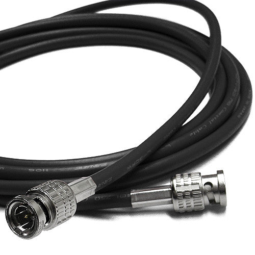 Canare 100ft L-3CFW RG59 HD SDI Coaxial Cable with Male BNC Connectors (Black) - Professional Video Transmission for Broadcast, CCTV & Studio Equipment