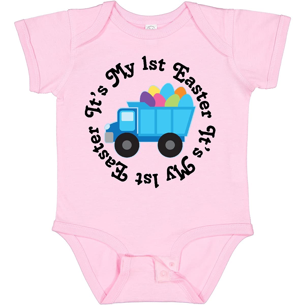 Inktastic 1st Easter Egg Truck Baby Bodysuit - Cute Easter Outfit for Newborns & Infants - Perfect for Easter Photos, Family Gatherings & Holiday Celebrations