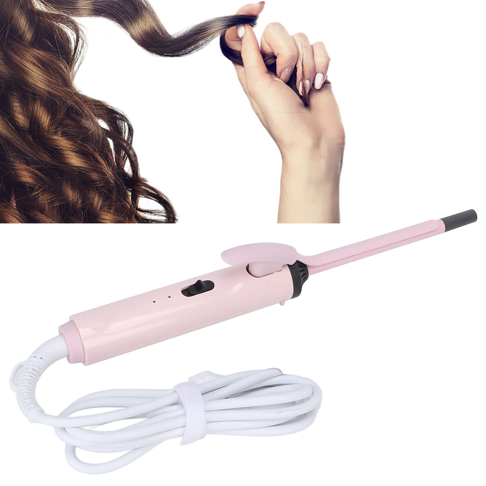 9mm Fine Root Hair Curler - Constant Temperature 360° Rotating Curling Iron Wand for Short & Long Hair (100-240V) | Perfect for Salon Styling, Home Use & Travel