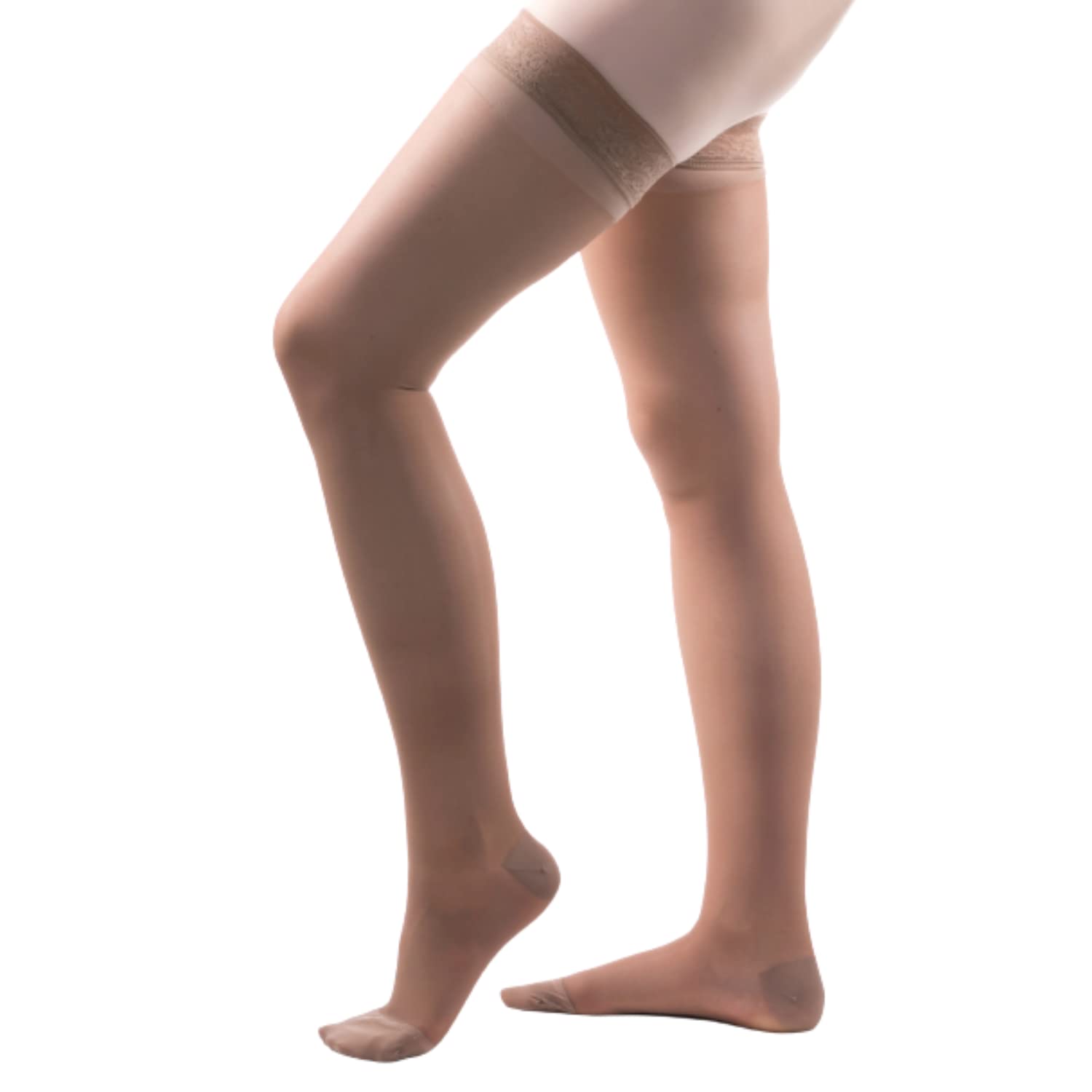 Allegro 15-20 mmHg Essential 4 Sheer Compression Stockings for Women - Thigh High, Closed Toe, Comfortable Support Hose - Perfect for Varicose Veins, Travel & Nursing