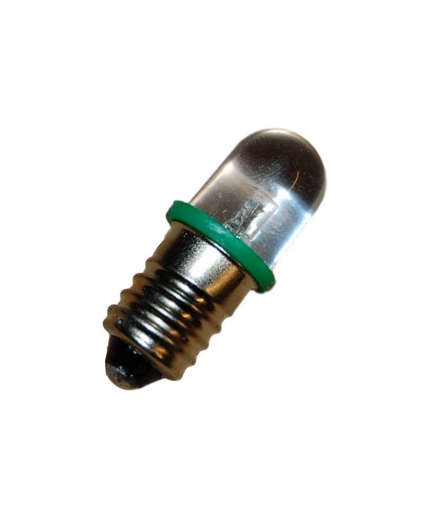 3V E10 Miniature LED Light Bulb - Green 3 Volt LED Lamp for Model Trains, Dollhouses, DIY Crafts and Holiday Decorations