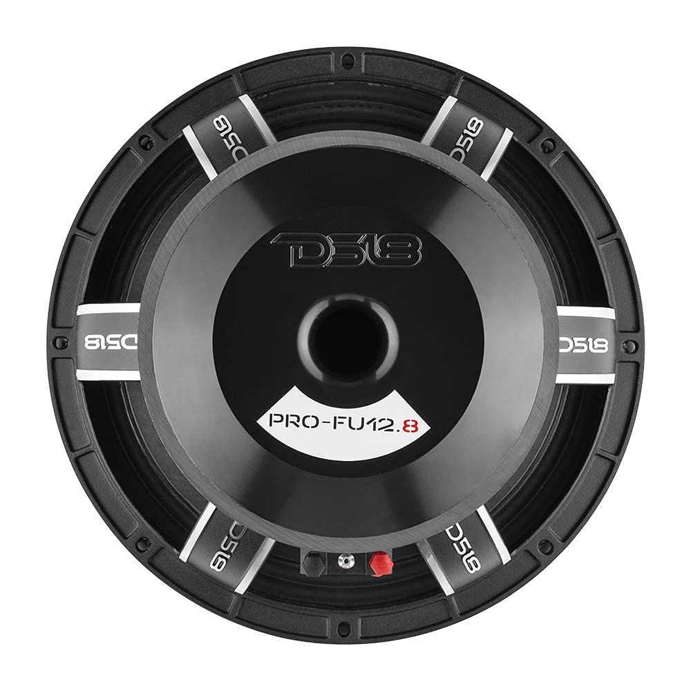 DS18 PRO-FU12.8 12-Inch 1200W Mid-Range Loudspeaker - 600W RMS, 8 Ohm Car Audio Speaker for High-Performance Sound Systems | Perfect for Car Audio Upgrades, DJ Setups & Live Performances (Single Speaker)