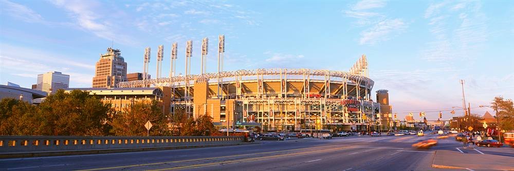 Peel & Stick Wall Mural - Jacobs Field Cleveland Ohio USA - 36x12 Inch Removable Wallpaper - Perfect for Home, Office & Dorm Room Decor