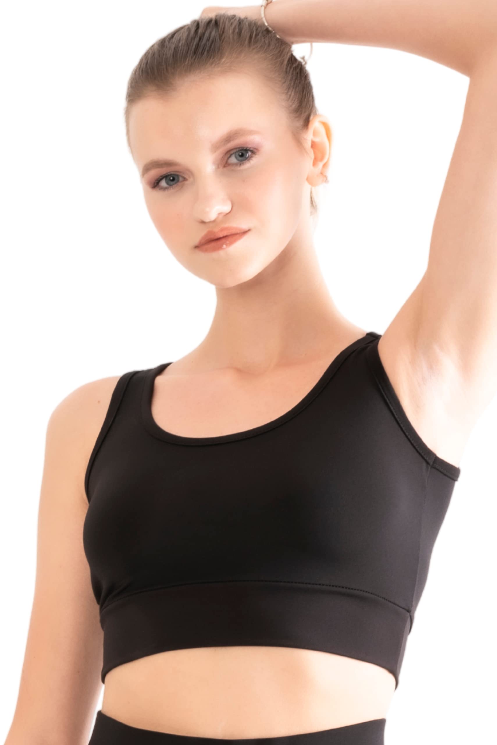 Women's Comfort Longline Yoga Bras with Front Zip Closure - Workout Tank Tops & Halter Neck Cropped Sports Bra for Yoga, Gym, Running - Breathable & Supportive Activewear for Women