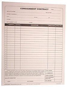 Standard Consignment Form (50 Sheets/Pad) - Business Shipping & Inventory Tracking for Retail, Warehousing & Logistics