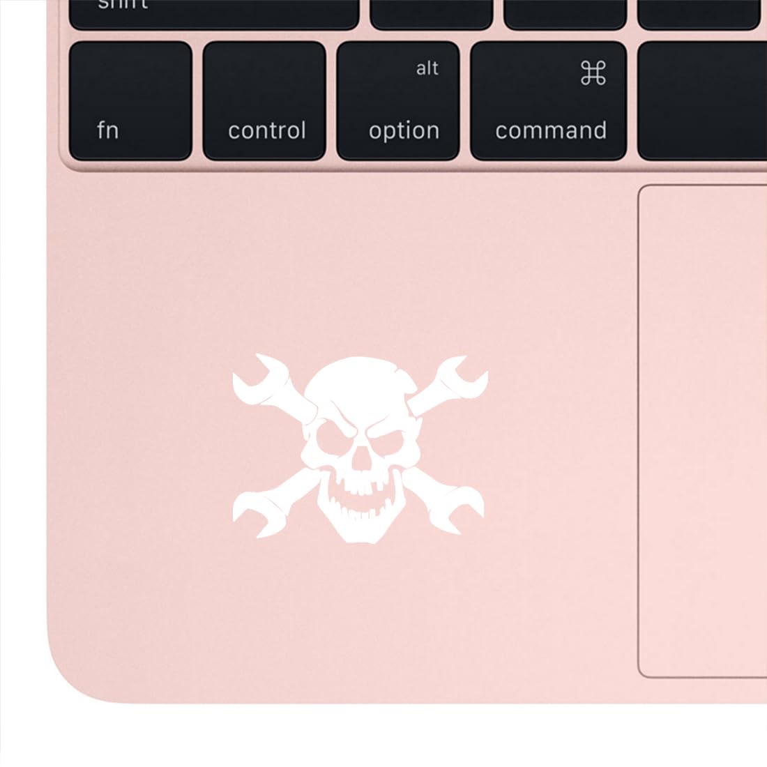 Premium Skull Mechanic Wrench Vinyl Decal Stickers (Set of 2) - Waterproof Durable Stickers for Laptop, Phone, Helmet, Car Window, Bumper, Mug, Cup, Door & Wall Decoration - Perfect for DIY Projects, Personalizing Gifts & Adding Style to Your Belongings