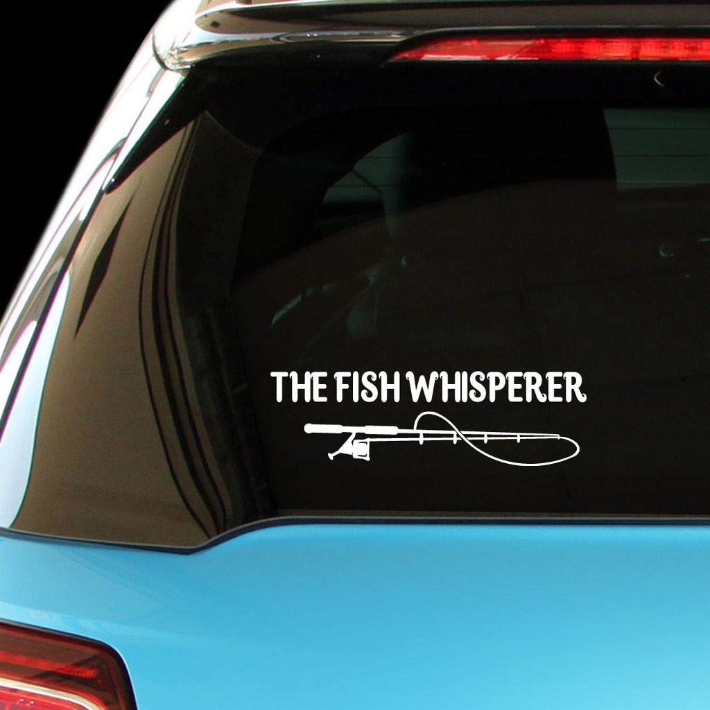 Funny Fish Whisperer Fishing Decal - Waterproof Vinyl Sticker for Cars, Laptops, Walls | Perfect for Anglers & Fishing Enthusiasts