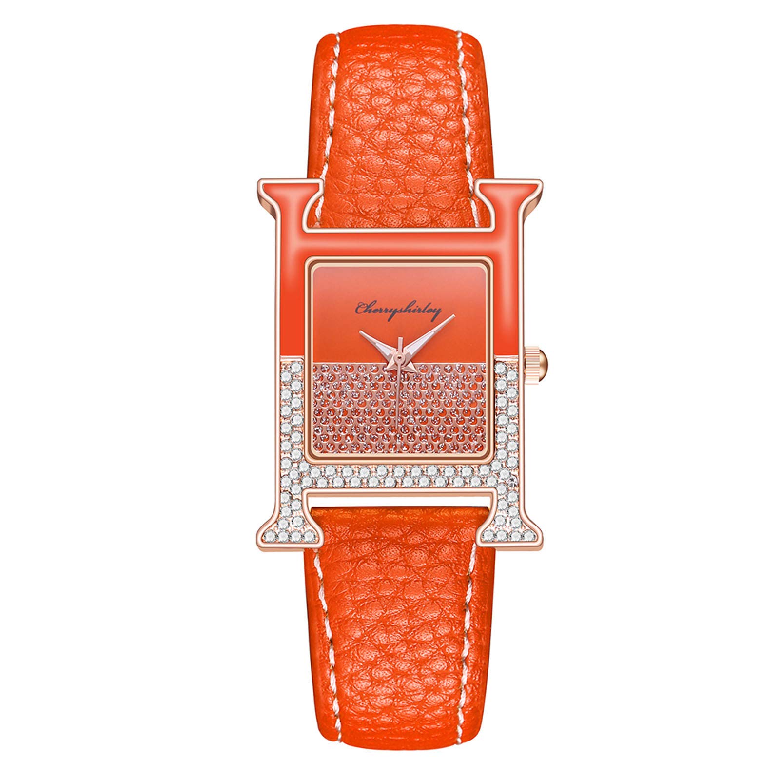 Cherryshirley Fashion Women's Casual Quartz Watch - Slim 12mm Leather Strap, Minimalist Small Wristwatch for Everyday Wear | Perfect for Office, Dating & Daily Outfits