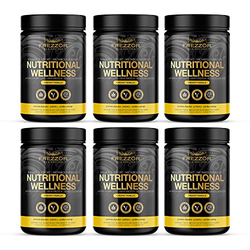 FREZZOR Nutritional Wellness Shake - 52 NZ Vegan Superfoods Powder | Meal Replacement for Immune Support | Prebiotic & Probiotic Blend | All-Natural Raw Whole Food Ingredients | Antioxidant Rich | 600g (6 Bottles) | Perfect for Busy Lifestyles & Post-Workout Recovery