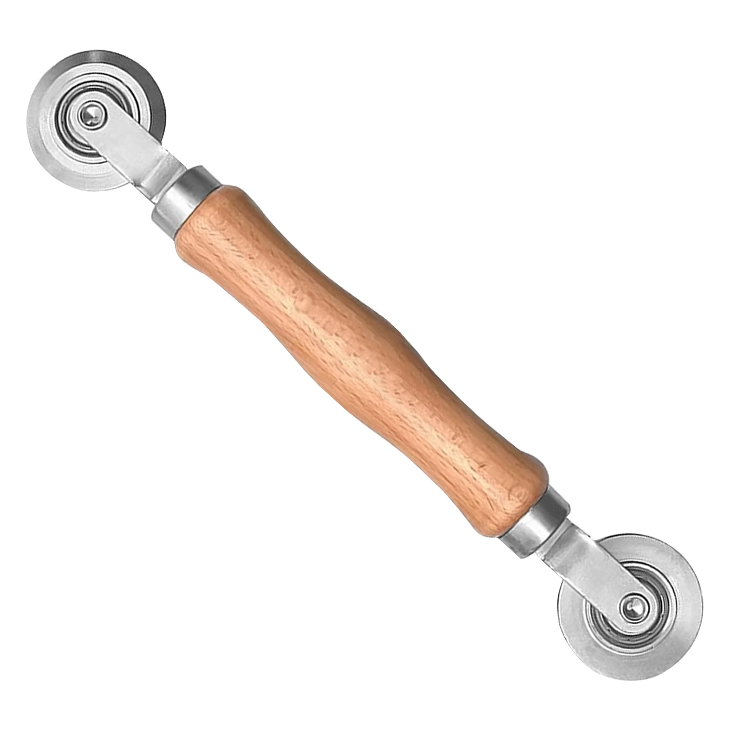 Professional Screen Roller Tool for Door & Window Screen Installation & Repair - Wood Handle & Steel Bearing Wheel Spline Roller - Double Ended Hand Tool for DIY Home Improvement Projects - Perfect for Screen Doors, Windows, Porches & Patio Enclosures