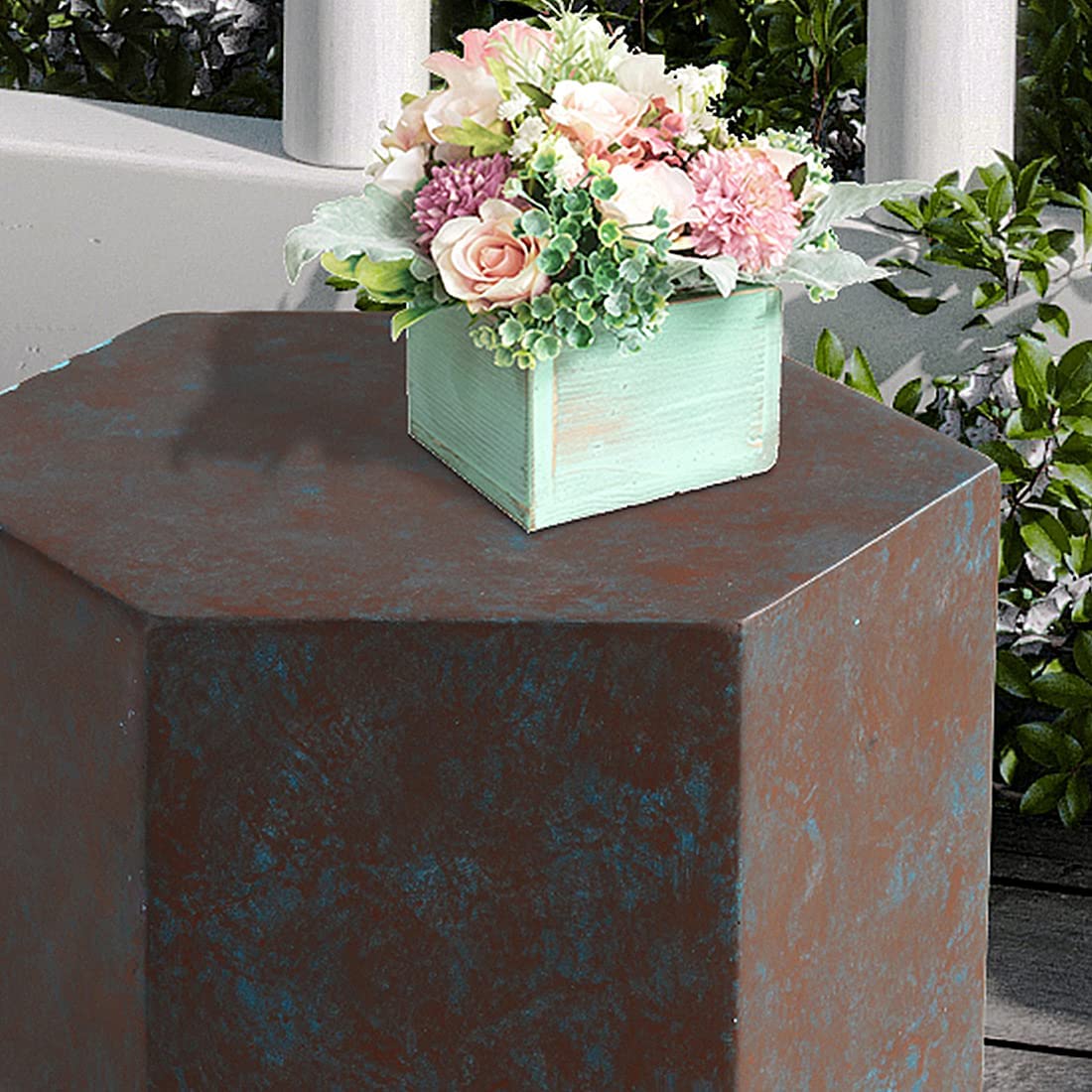 Hexagon Concrete Side Table 12