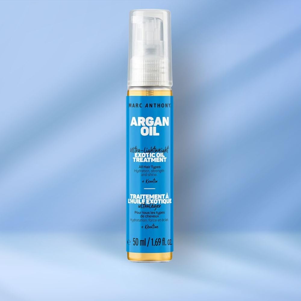 Marc Anthony Argan Oil Exotic Oil Treatment for Hair - 1.69 oz | Hydrating & Repairing Hair Serum for Dry, Damaged Hair | Perfect for Daily Use, Styling & Heat Protection