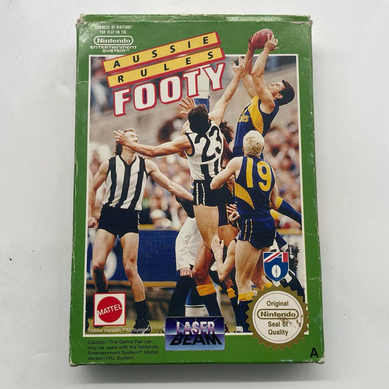 Authentic Aussie Rules Footy NES Game - PAL Version Complete in Box | Retro Nintendo Entertainment System Collectible | Perfect for Gaming Nostalgia & Vintage Console Enthusiasts