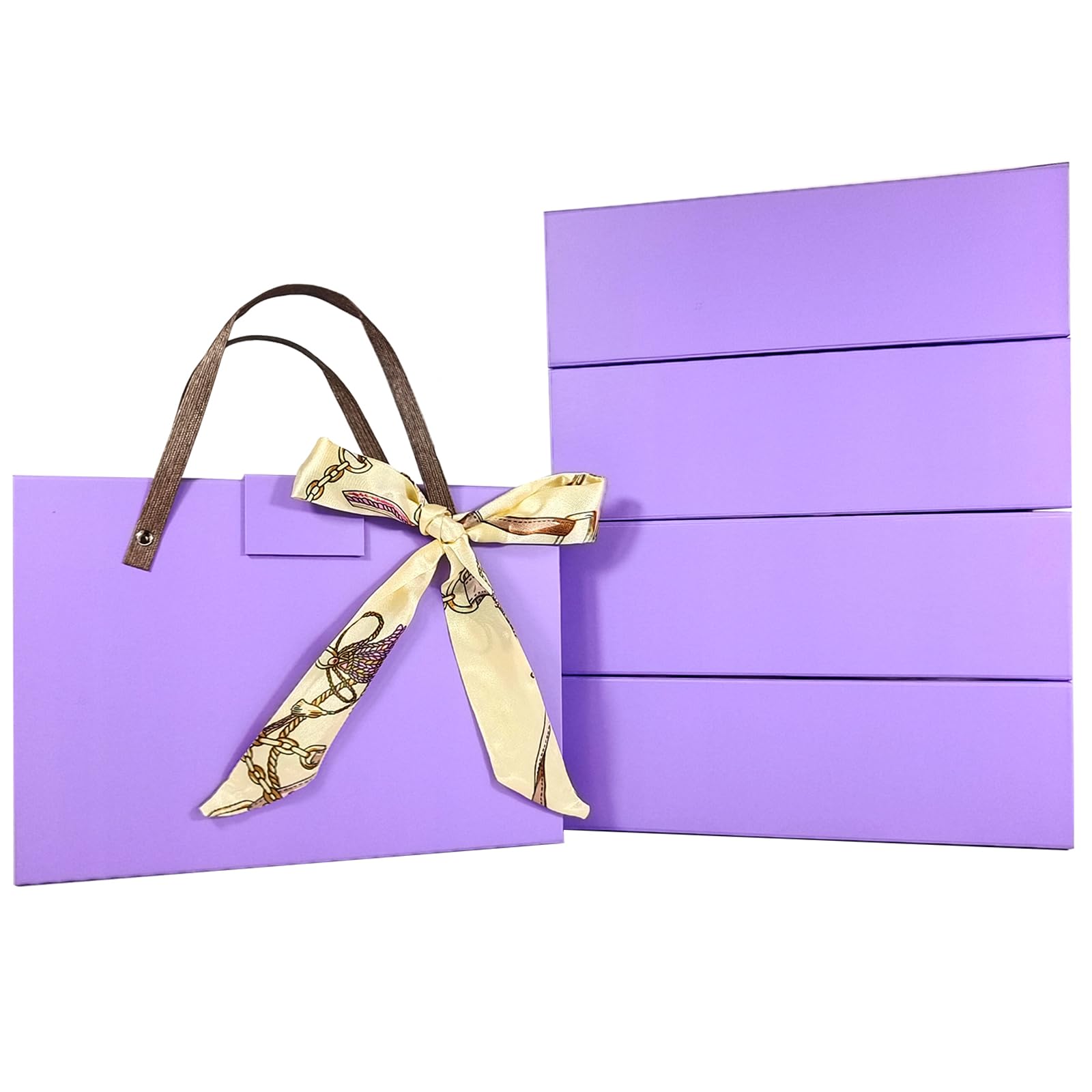 Joyscoop 5-Pack Purple Gift Boxes with Magnetic Closure - 11x7.6x3.5 Inch Collapsible Rectangle Gift Boxes for Bridesmaid Proposals, Birthday Presents & Party Favors - Perfect for Wedding, Baby Shower & Holiday Gift Packaging