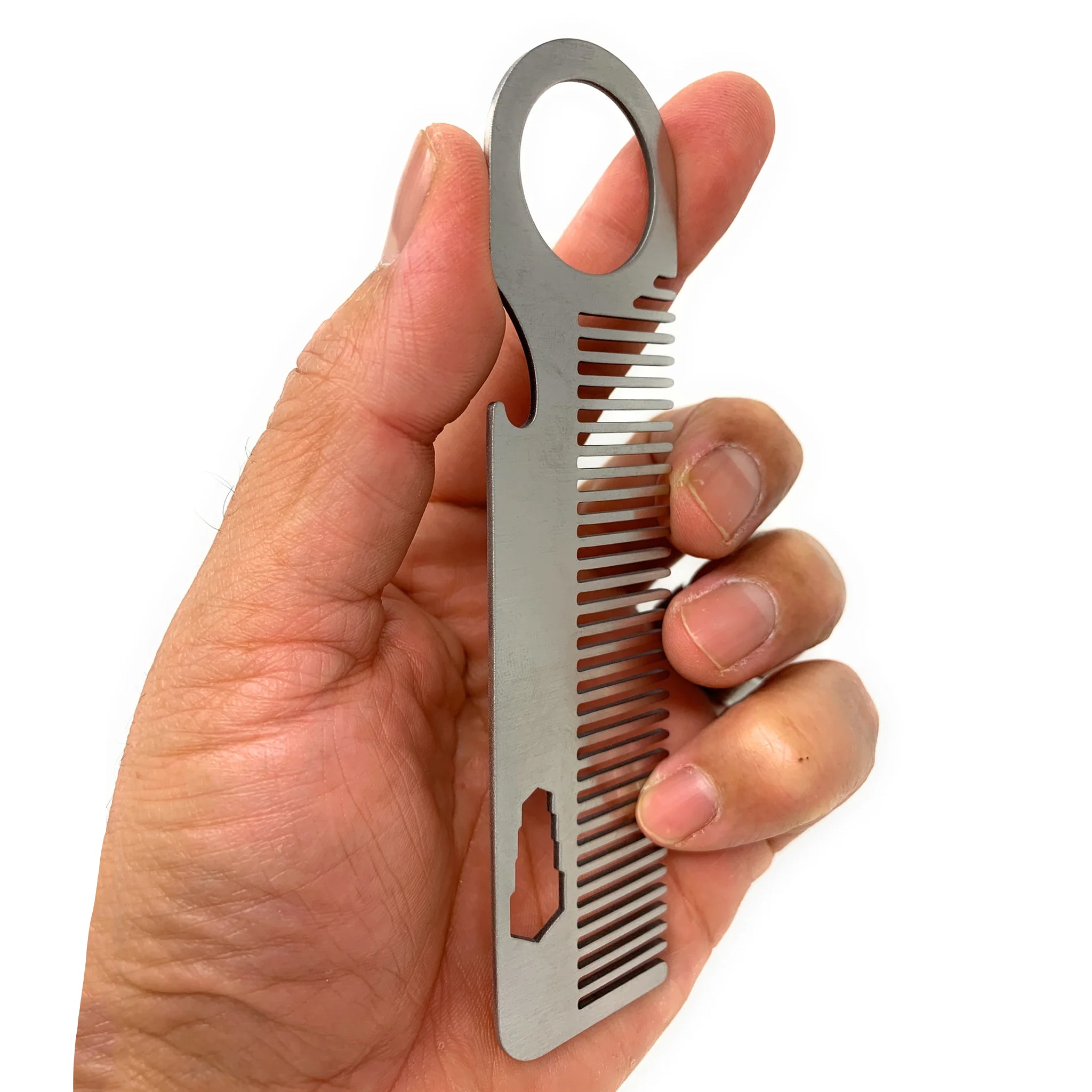 Scalpmaster Stainless Steel Beard Comb - Premium Grooming Tool for Men - Perfect for Beard Trimming, Styling & Travel - 1 Piece - Ideal for Home, Gym & On-the-Go Use