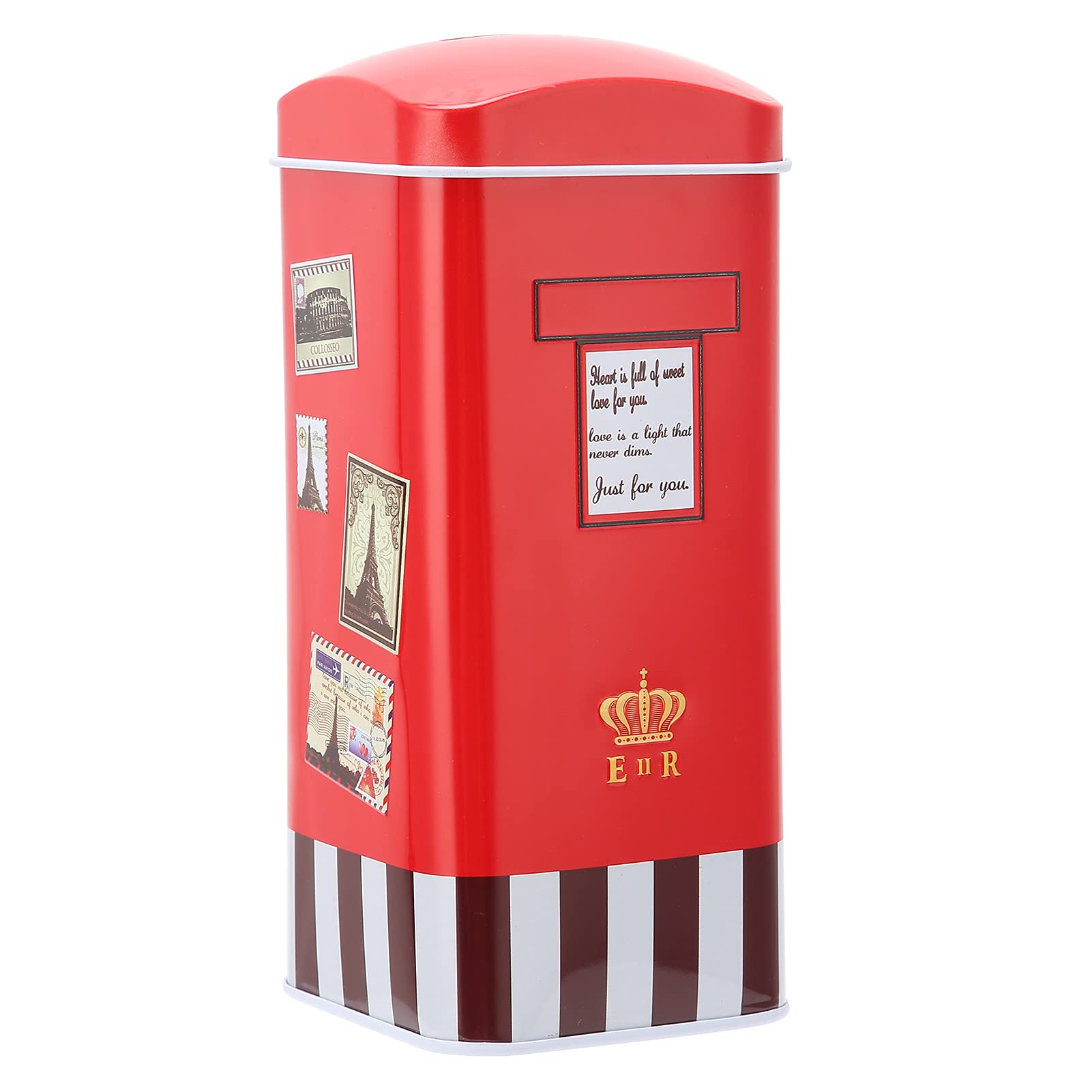 Vintage British Style Royal Mail Piggy Bank - Red Coin Saving Box for Home & Office Decor | Perfect for Kids' Savings, Gift Ideas & Vintage Collectibles
