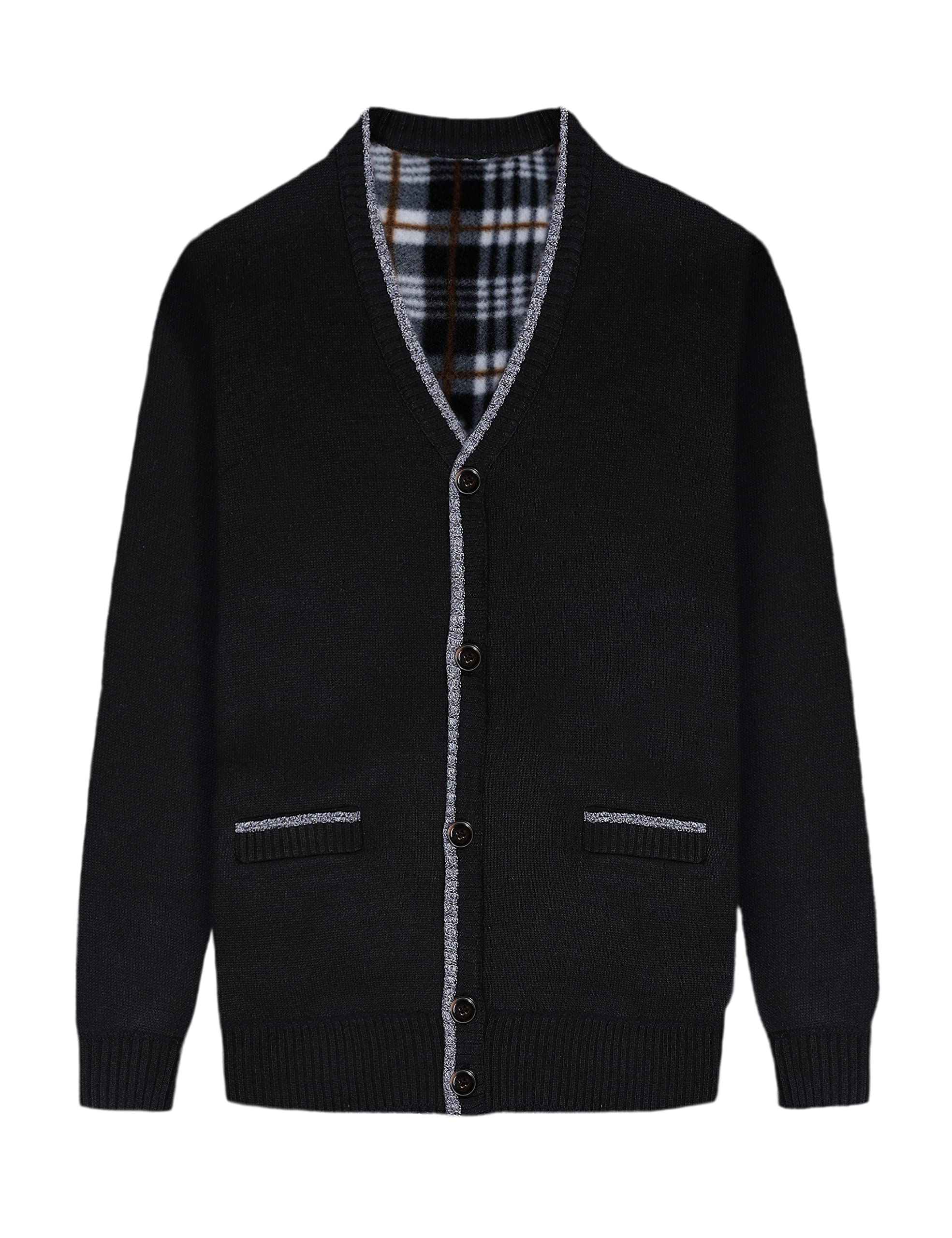 Yeokou Men's Slim Fit Shawl Collar Cardigan - Button Front Cable Knit Sweater with Pockets | Casual Winter Wear & Office Outfit