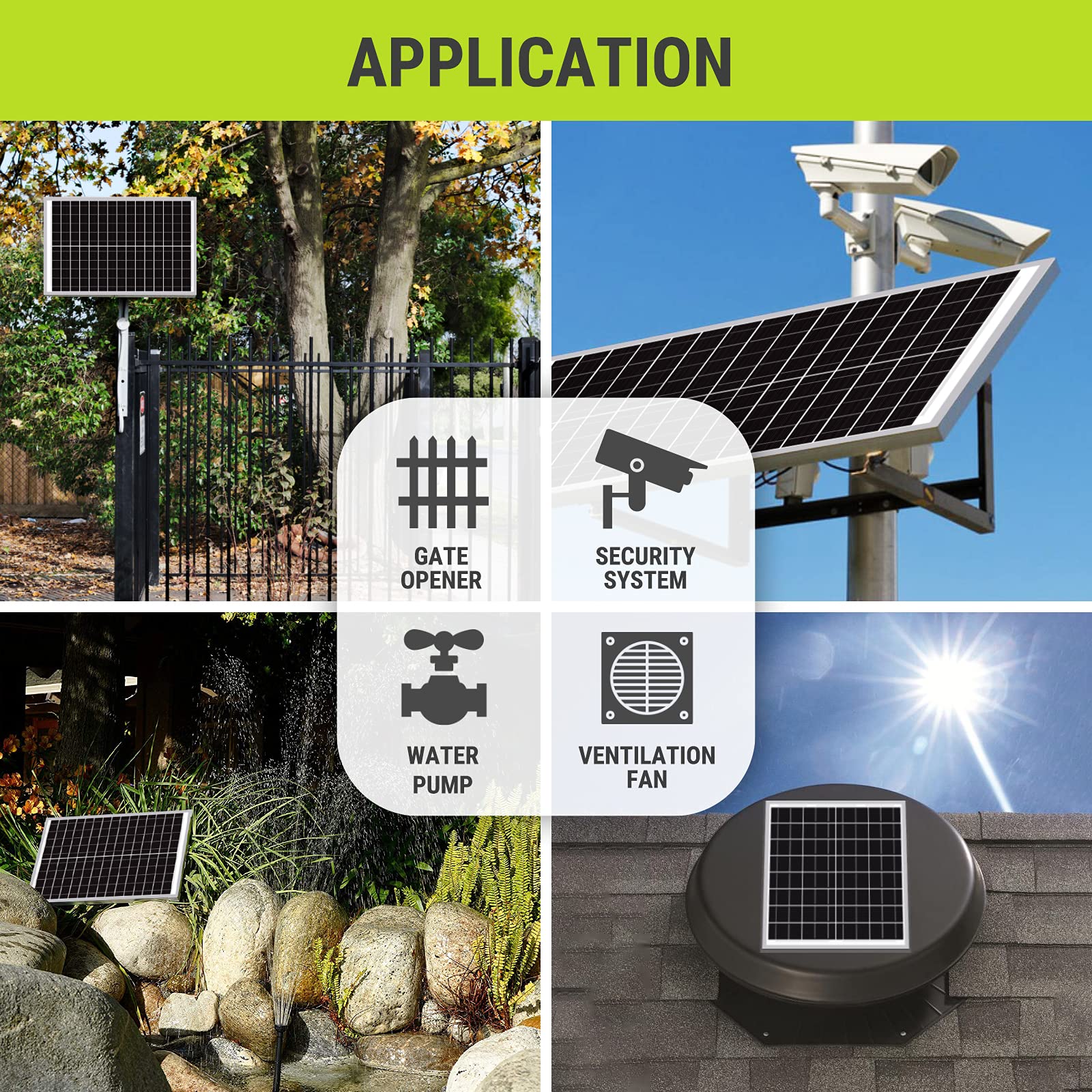 Newpowa 30W High-Efficiency Monocrystalline Solar Panel for Off-Grid Systems - Charges 24V Batteries in RV, Boat, Camper, Trailer & Gate Opener | Perfect for Outdoor Adventures & Remote Power Needs