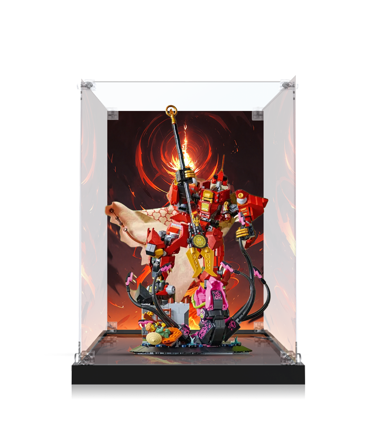 LEGO® NINJAGO® The Fire Knight Mech 71846 Display Case - Protective Showcase for Collectible LEGO Sets | Perfect for Home Decor, Office Display & Gift Giving