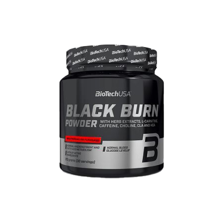 BioTechUSA Black Burn Fat Burner Powder - Watermelon Flavor, 210g | Weight Loss Supplement for Men & Women | Pre-Workout & Post-Workout Energy Boost