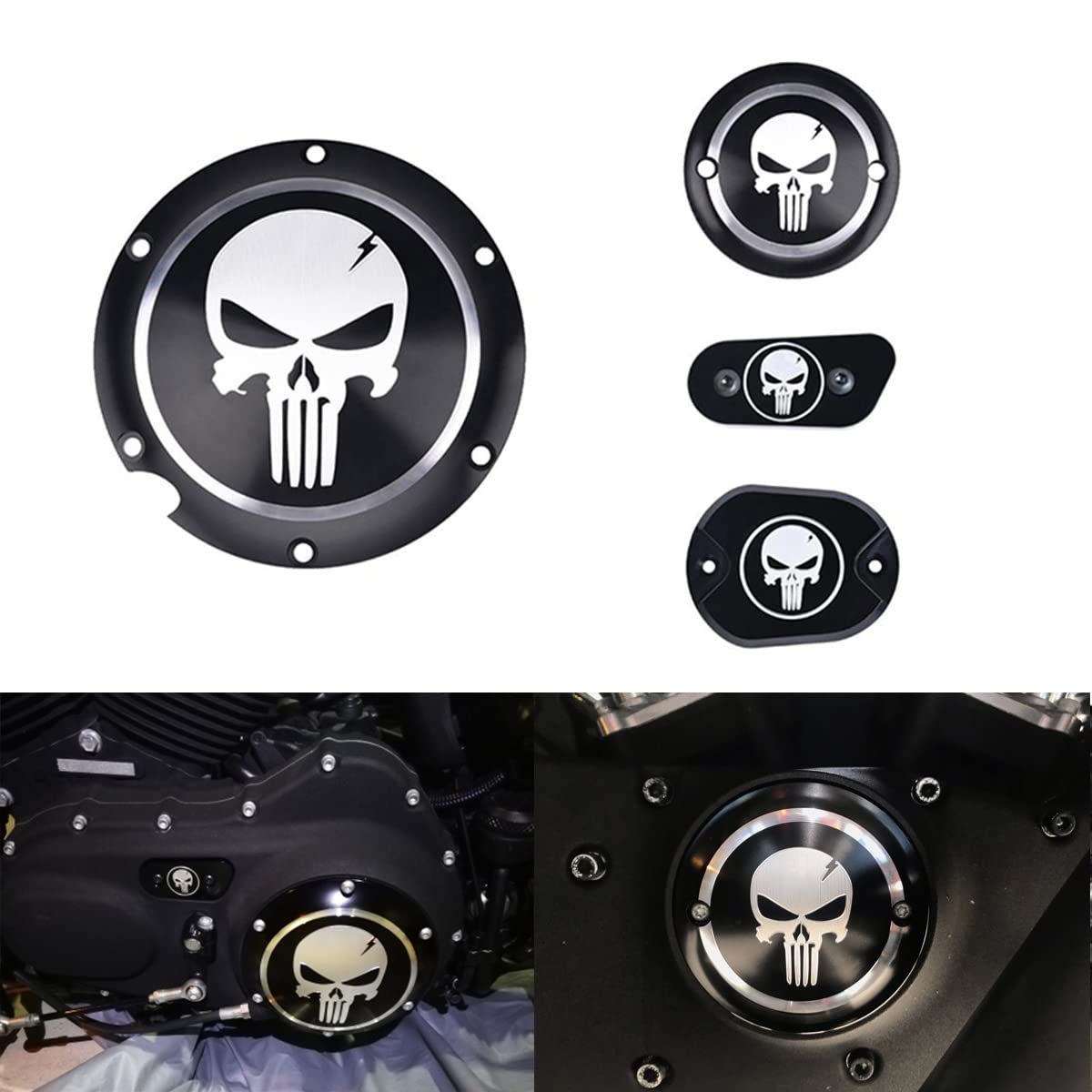 Harley Sportster Iron XL 883 1200 72 48 Engine Derby Cover Timer Brake Cylinder Chain Inspection Cover Replacement - Compatible with Harley Davidson Motorcycles, Perfect for DIY Repairs & Maintenance