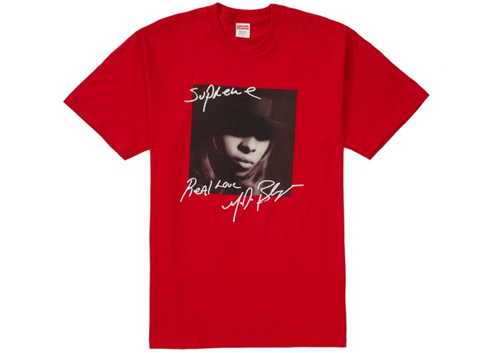 Supreme Mary J. Blige T-Shirt - Red Cotton Graphic Tee for Men & Women | Streetwear Fashion, Concert Merch, Hip Hop Style