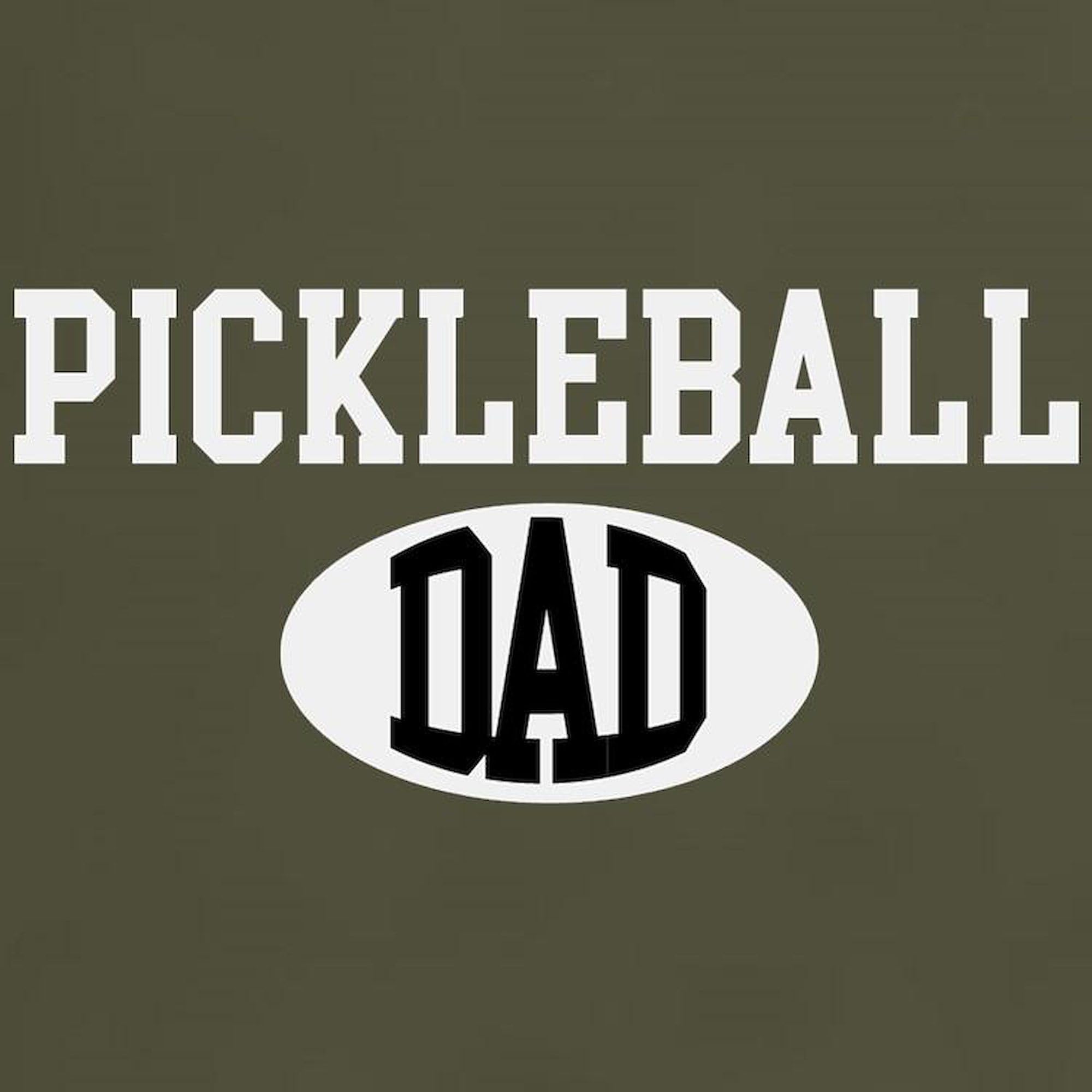 Pickleball Dad Dark T-Shirt for Men - 100% Cotton Classic Graphic Tee - Perfect for Pickleball Games, Father's Day Gifts & Casual Wear