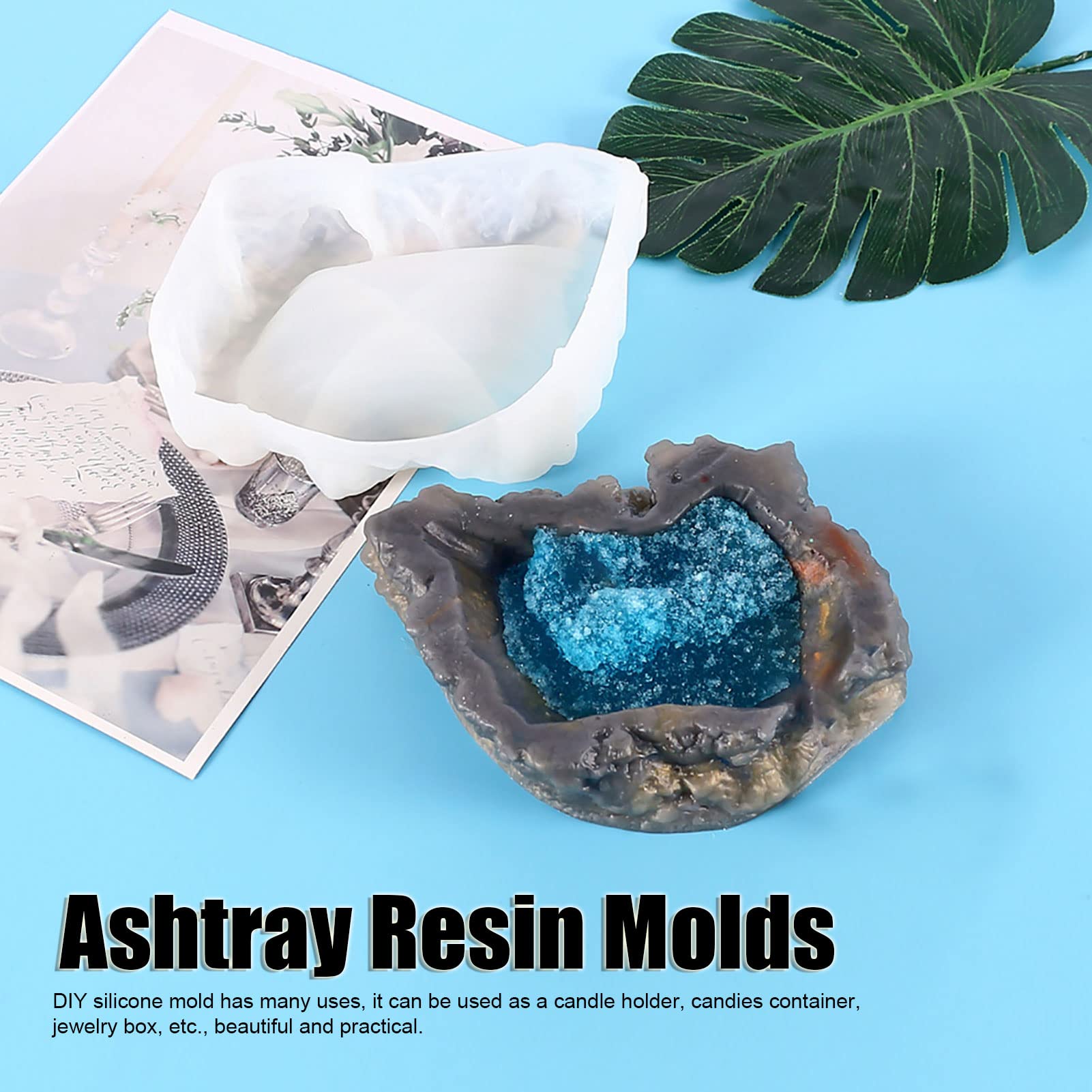 Premium Resin Ashtray Molds - Multi-Purpose DIY Jewelry Storage & Table Decor Crafting Kit for Home, Office, and Party Use