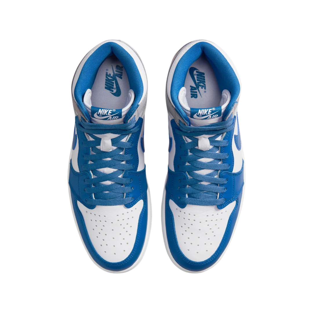 Air Jordan 1 Retro High OG True Blue White Cement Grey Sneakers - Men's Basketball Shoes for Streetwear & Casual Outfits