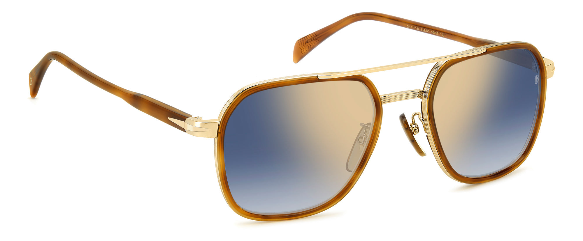 David Beckham DB1161/S Sunglasses - Polarized Aviator Style for Men - Perfect for Driving, Outdoor Sports & Fashion Accessories