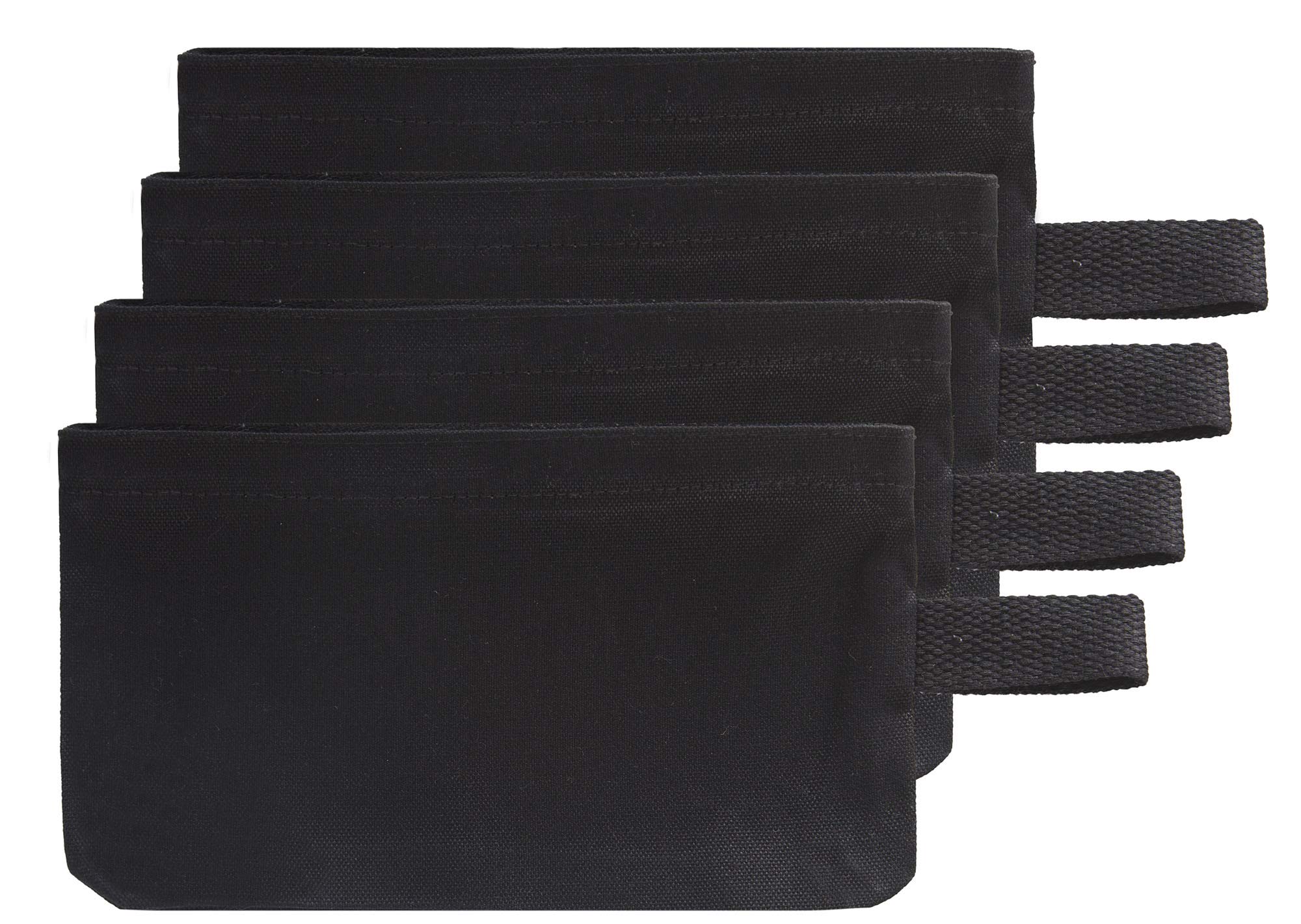 4-Piece Multipurpose Canvas Makeup Pouch Set with Zipper - 9” x 5