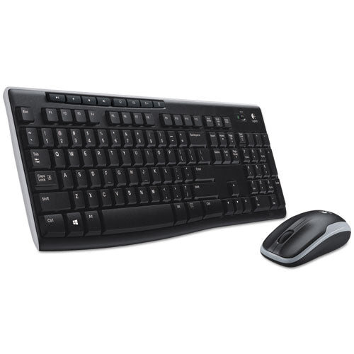 Wireless Keyboard and Mouse Combo - 2.4GHz Long Range up to 33ft, Ergonomic Design for Comfort Typing - Perfect for Home Office, Gaming & Remote Work (Black)
