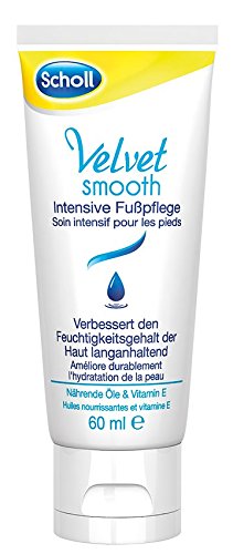 Scholl Velvet Smooth Intensive Foot Cream for Dry & Cracked Feet - 60ml (Pack of 1) | Moisturizing Foot Care Treatment for Soft Heels & Calluses | Perfect for Pedicures, At-Home Foot Spa & Daily Foot Care Routine