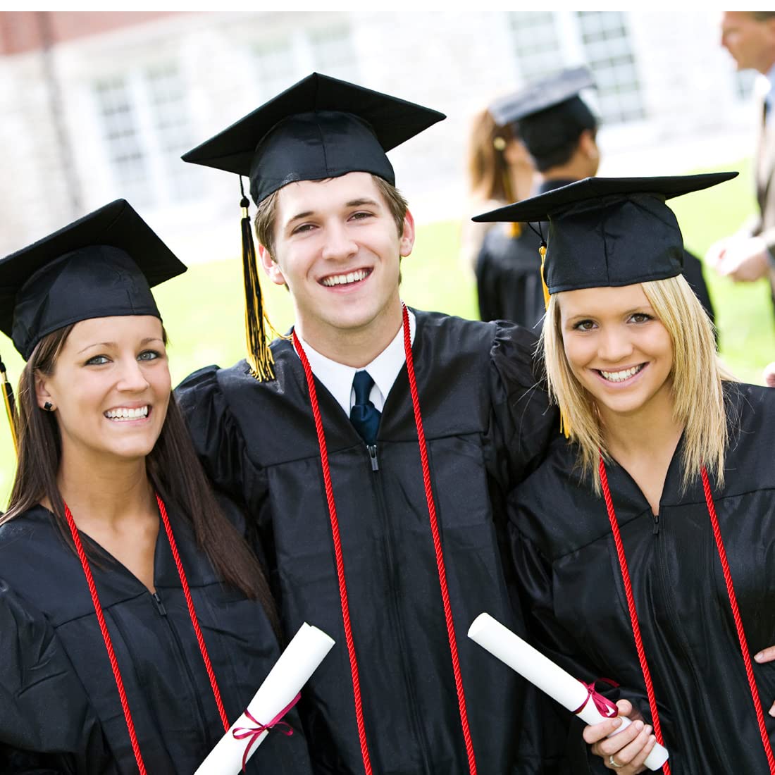 2025 Graduation Honor Cords - Red Academic Achievement Cords for High School & College Graduation Ceremonies - Perfect for Commencement, Honors Recognition & Graduation Photos