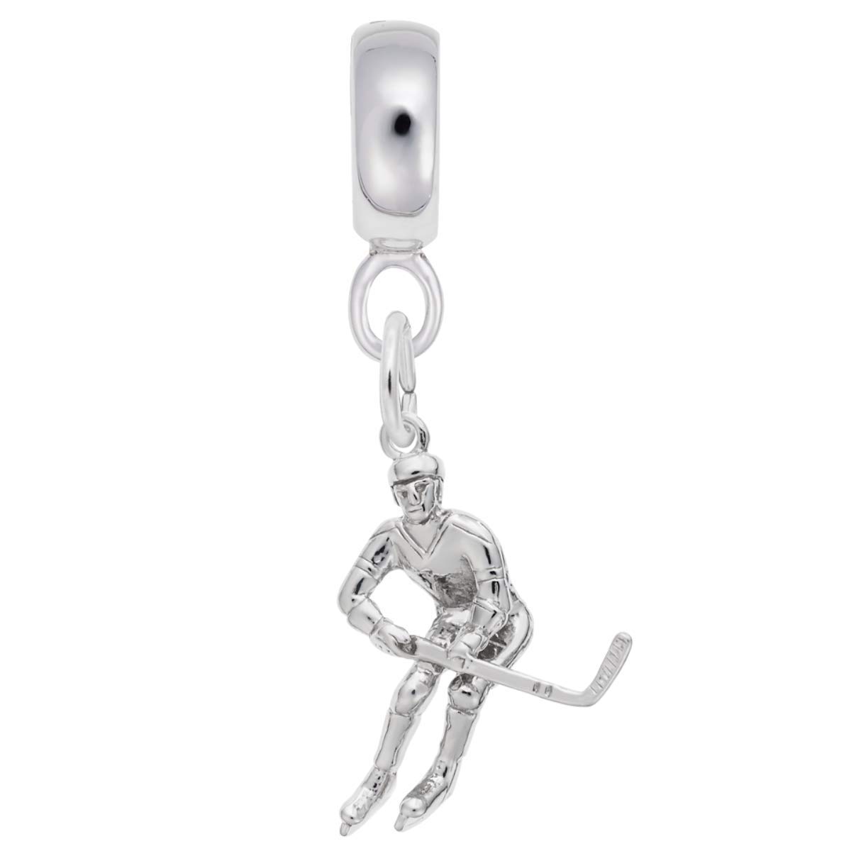 Hockey Player Charm Beads for Jewelry Making - Sports Themed Bracelets & Necklaces for Hockey Fans & Athletes - Perfect for Gifts, DIY Crafts & Game Day Accessories