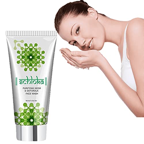 Modicare Schloka Purifying Neem & Gotukola Face Wash - 60ml | Natural Ayurvedic Cleanser for Acne & Oily Skin | Daily Skincare Routine for Clear & Glowing Face