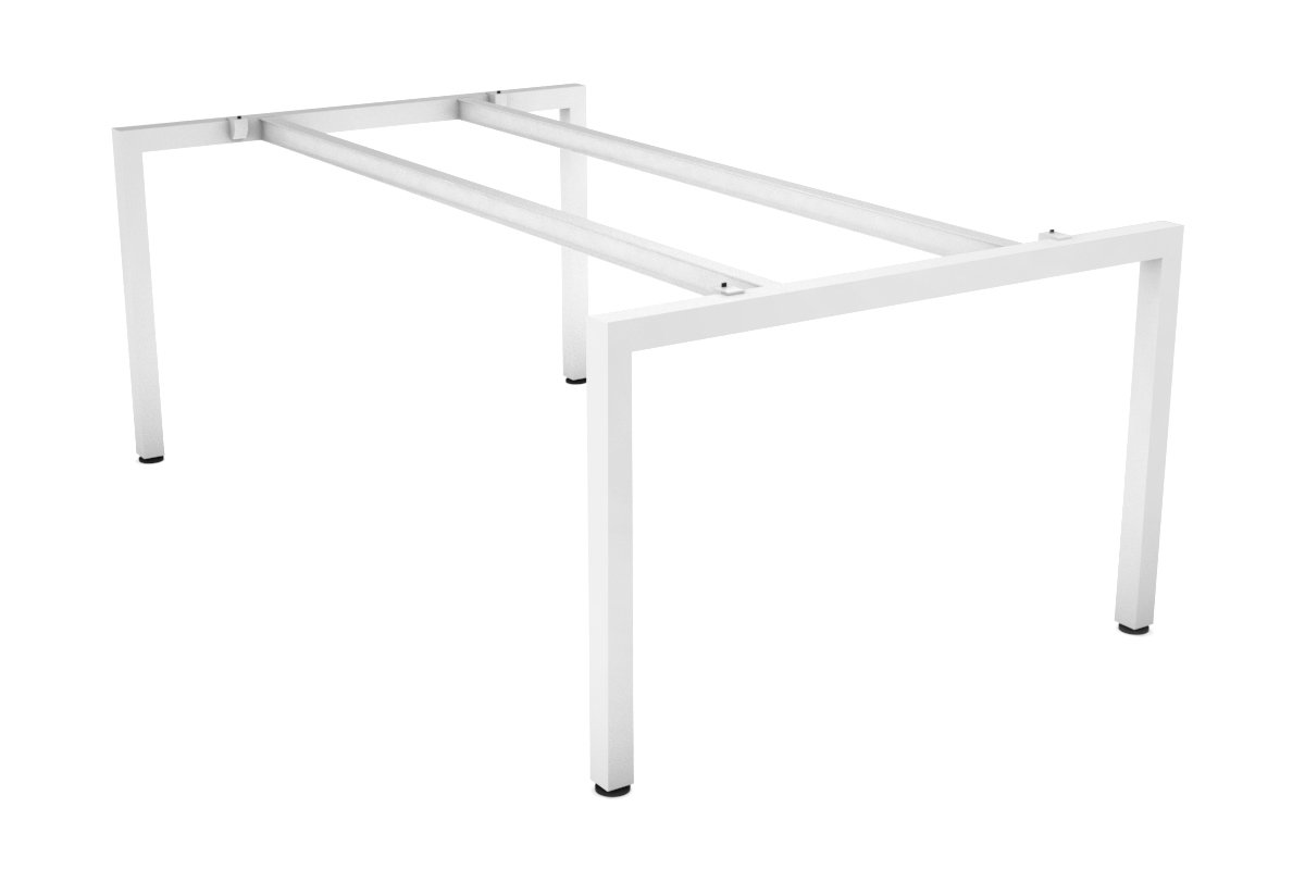 White Quadro Square Legs Table Frame - Sturdy & Modern Dining Table Base for Kitchen, Restaurant, and Outdoor Use