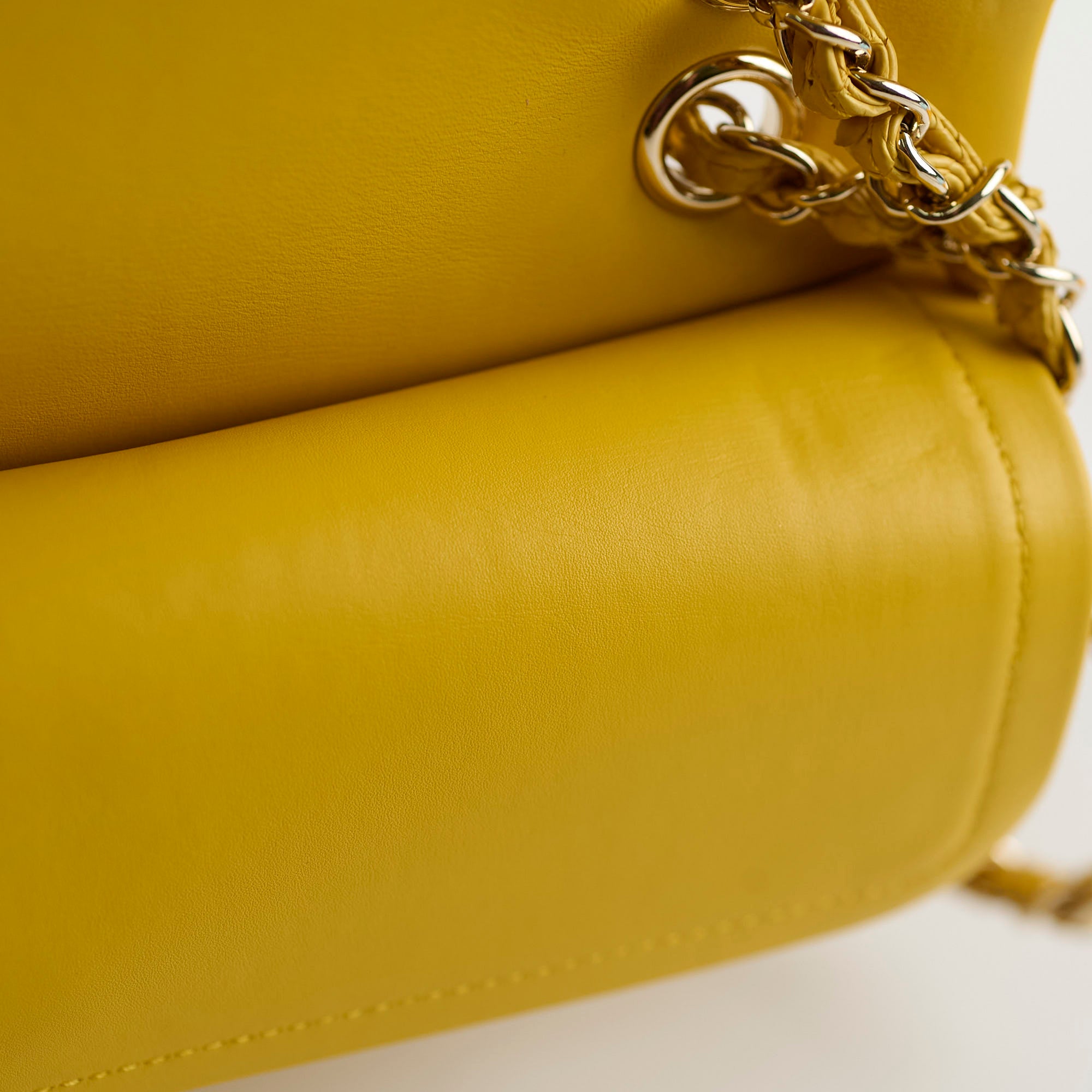 Chanel Python Leather Medium M/L Classic Flap Bag Yellow Series 22 - Luxury Designer Handbag for Women, Perfect for Parties, Weddings & Special Occasions