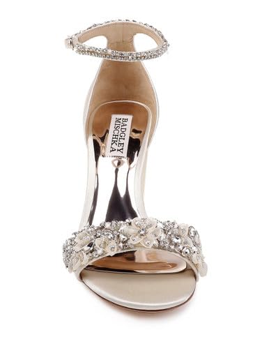 Badgley Mischka Women's Block Heel Sandals - Elegant Dressy High Heels for Weddings, Parties & Special Occasions