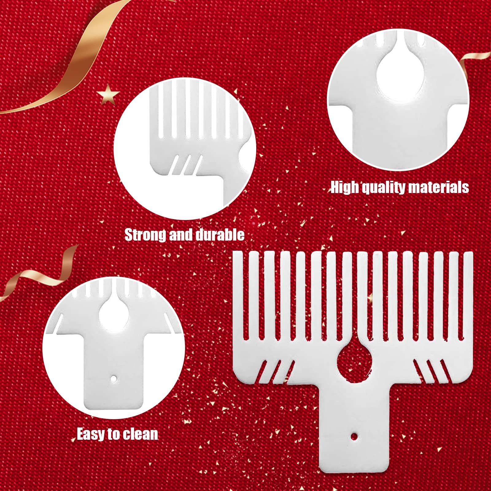 Plastic Bow Maker Tool Kit - DIY Gift Bow Maker Comb for Handmade Hair Bows, Wrist Corsages, Holiday Wreaths & Home Decor - Perfect for Christmas Gifts, Wedding Decorations & Craft Projects