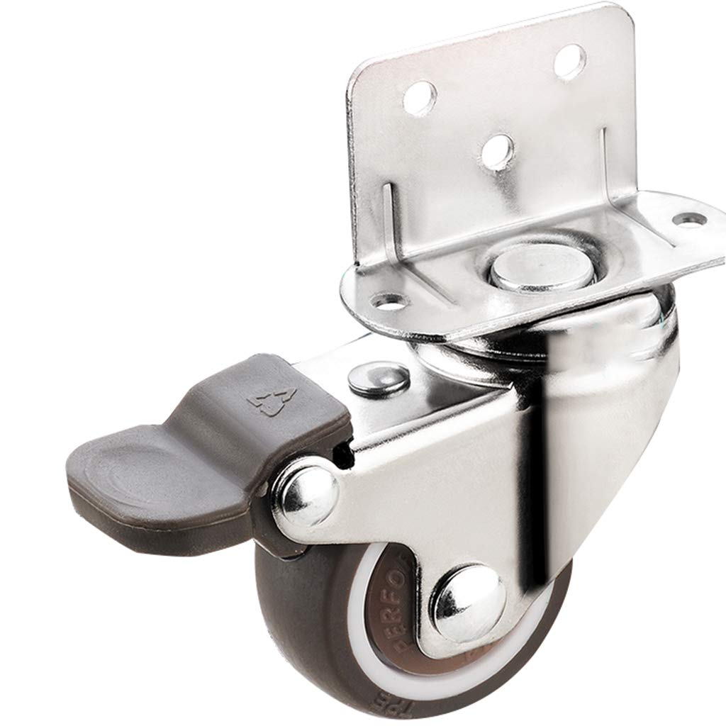 32mm x 18mm L-Shaped Plywood Flower Frame with 11kg Capacity - Universal 2 Inch Crib Pulley Table Mute Wheel & 1 Inch Steering Caster with Brake - Perfect for Nursery Furniture, Office Chairs, and DIY Projects