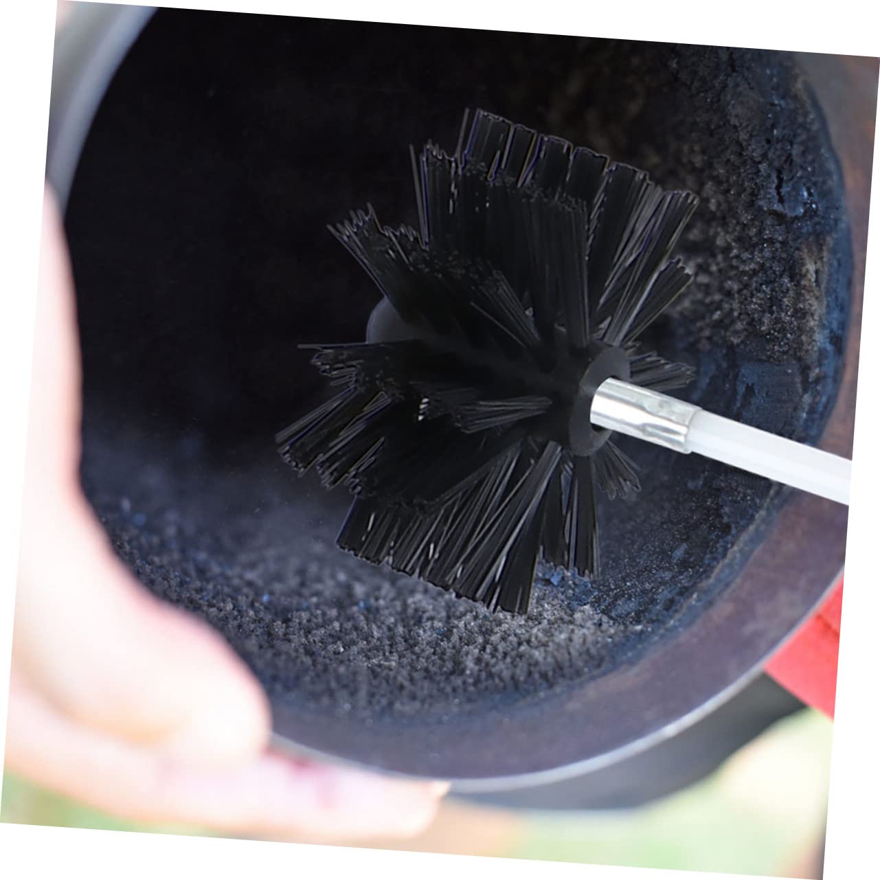ULDIGI Heavy Duty Nylon Chimney & Dryer Vent Cleaning Brush with Sturdy Rod - Fireplace, HVAC, and Home Duct Cleaning Tool for Fire Safety & Maintenance